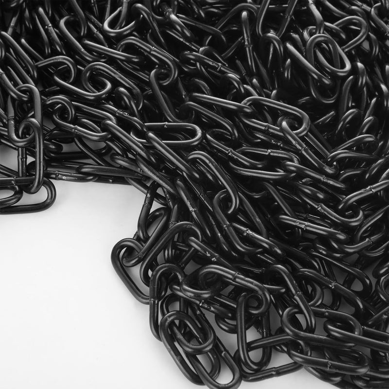AKOLAFE 1/8" Black Chain Link 59.1 ft Long Decorative Chain for Hanging Plants, Basket, Picture Metal Heavy Duty Chain Bulk Carbon Steel Chain for Light Fixture, Chandelier, Lamp, Clothes, Dog Leash - Image 1